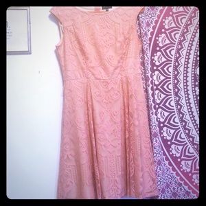 Pink lace dress